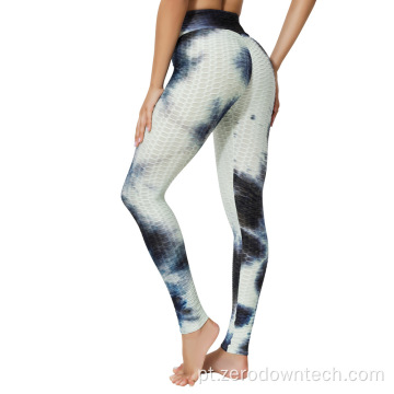 Leggings esportivos em forma de bolha de favo de mel